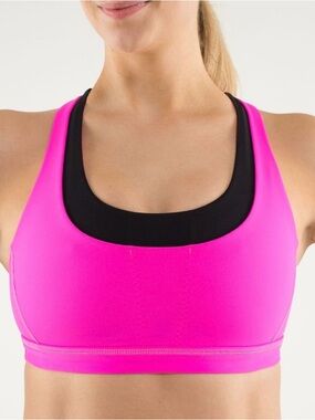 lululemon athletica Hot Pink & Black Stuff Your Bra